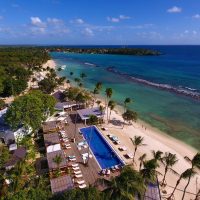 Aerial View of Minitas Beach at Casa de Campo Resort & Villas in the Caribbean