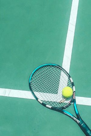 Tennis racket at Casa de Campo