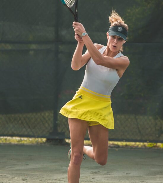 Tennis player at our Caribbean tennis courts